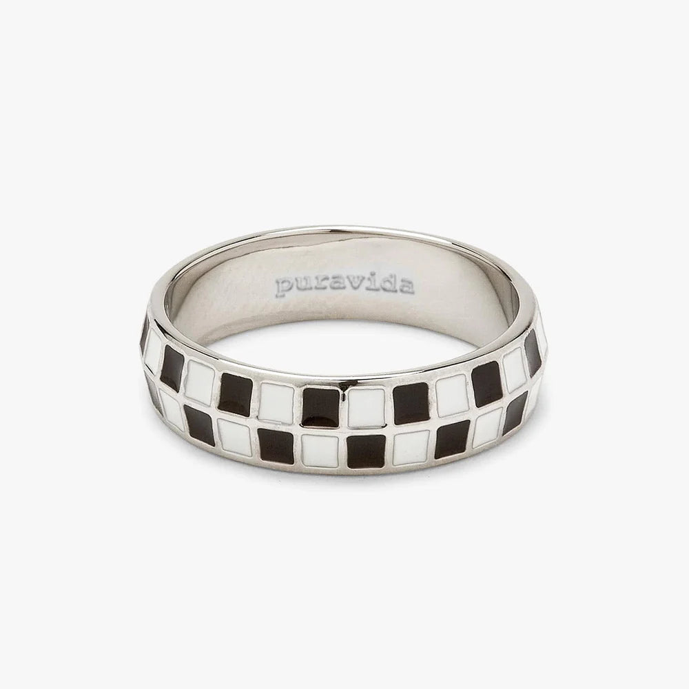 Pura Vida Checkered Ring