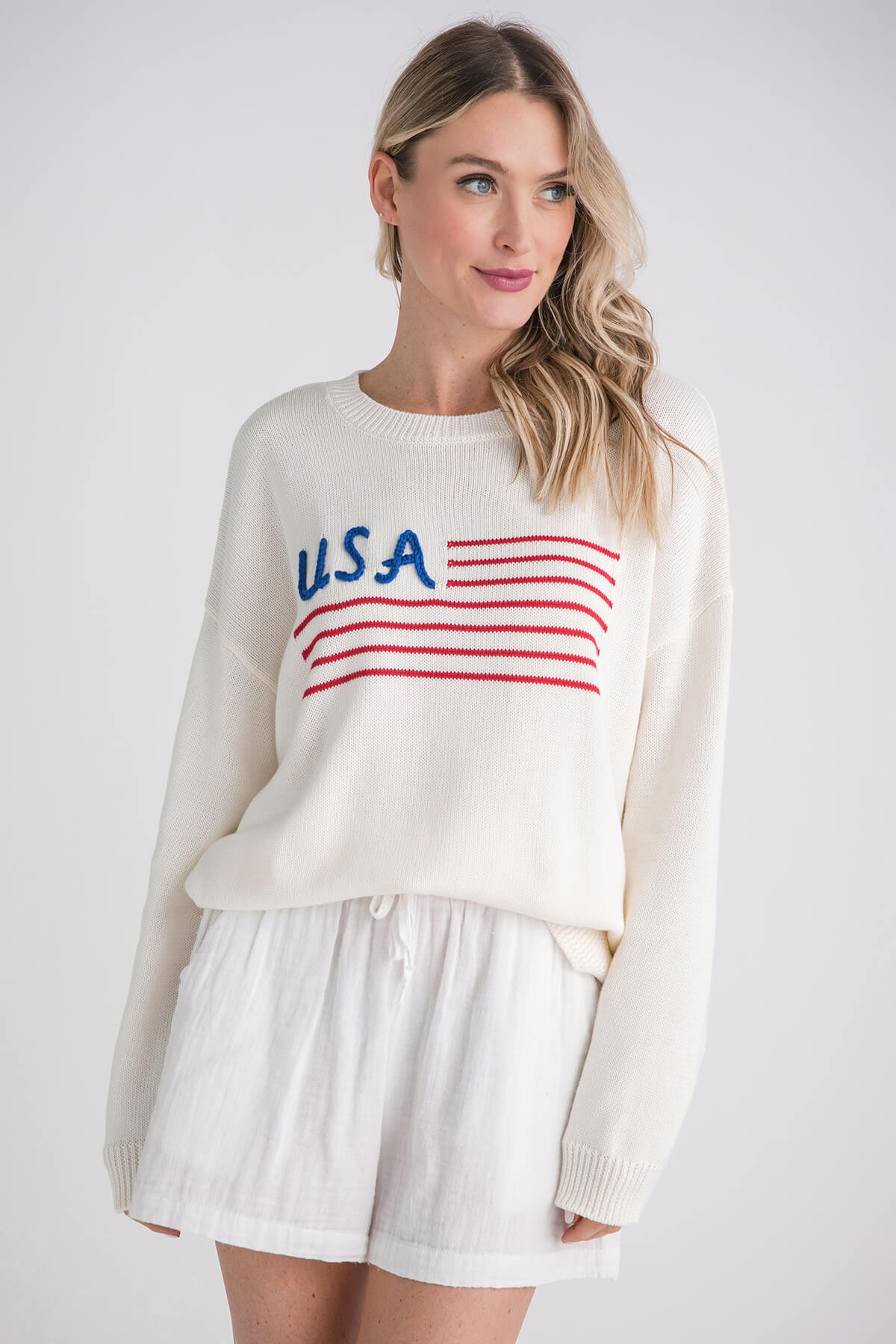 USA Round Neck Sweater