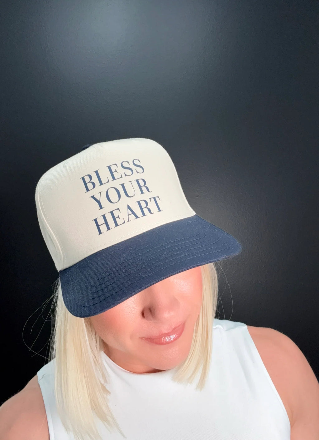 Bless Your Heart Two Toned Canvas Hat – Stated Apparel display picture 1