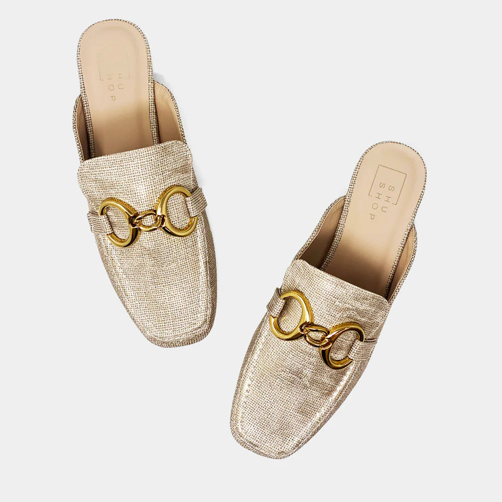 Gold Shu Shop Andromeda Loafers