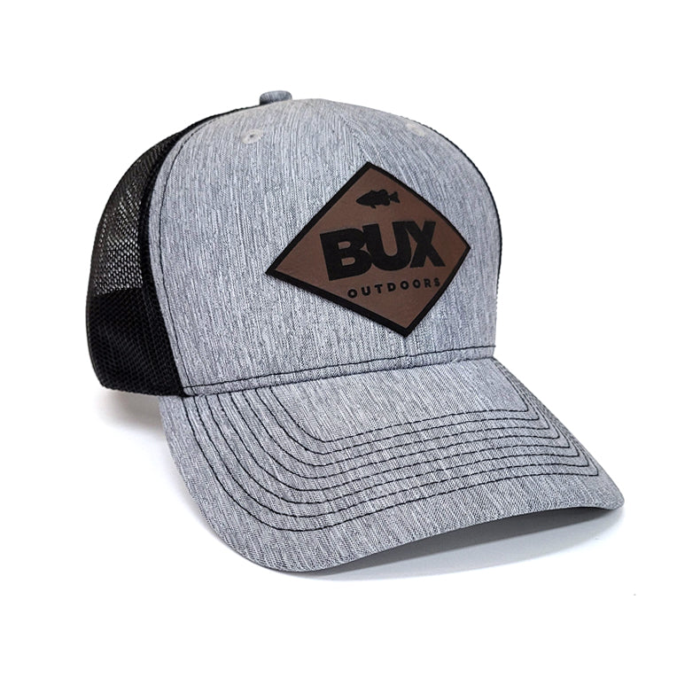 BUX Diamond Fish Leather Patch Hat