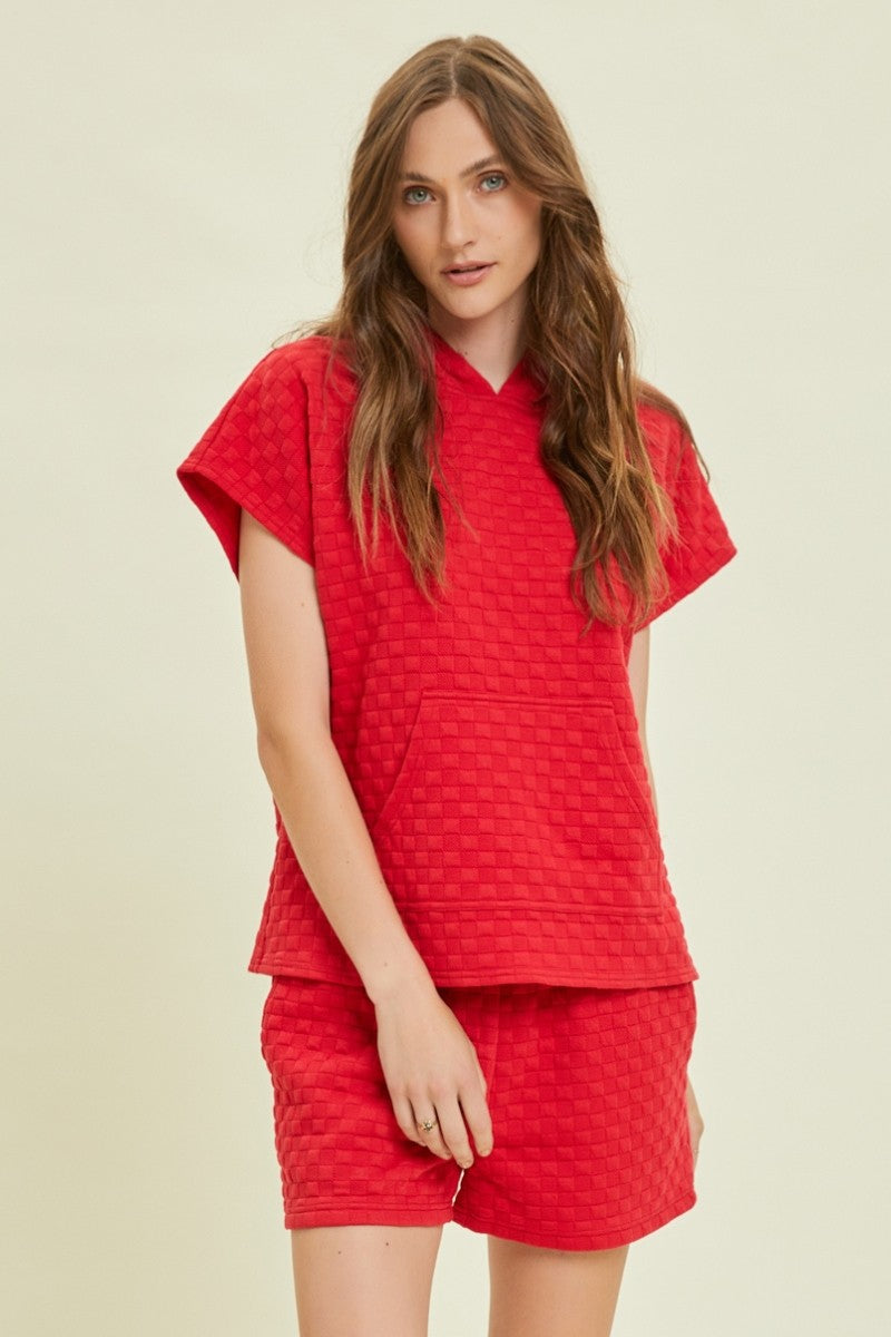 Red Roxanne Quilted Set