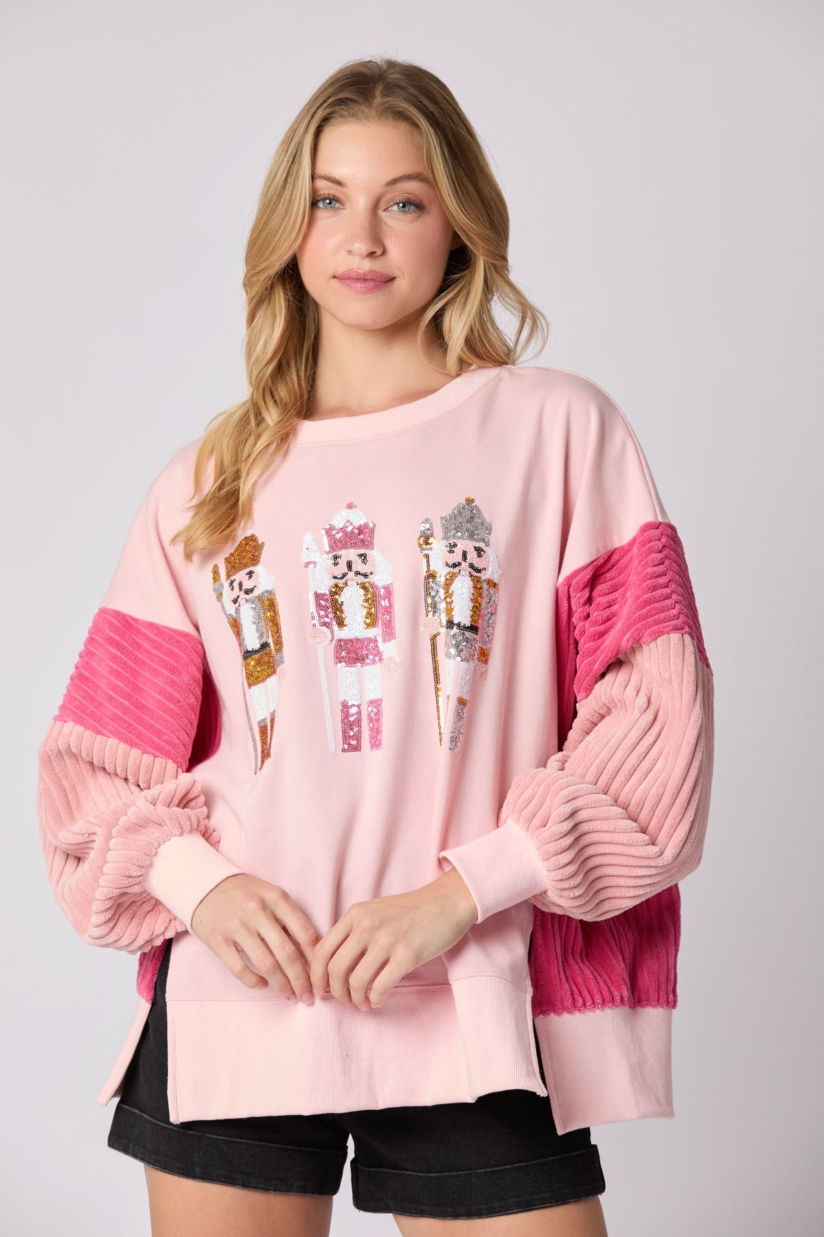 Nutcracker Oversized Sequin Sweatshirt