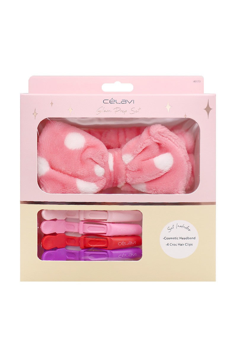 Bow Spa Headband And Clip Set