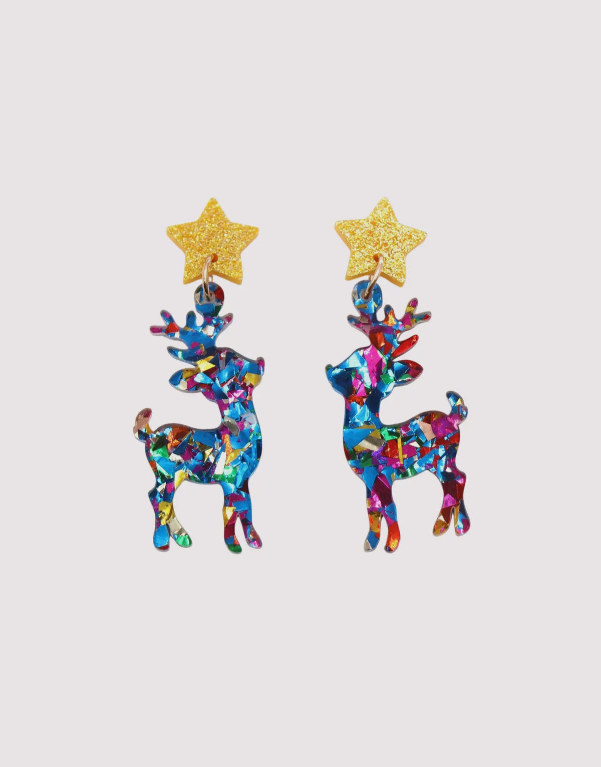 Reindeer Bright Confetti Earrings