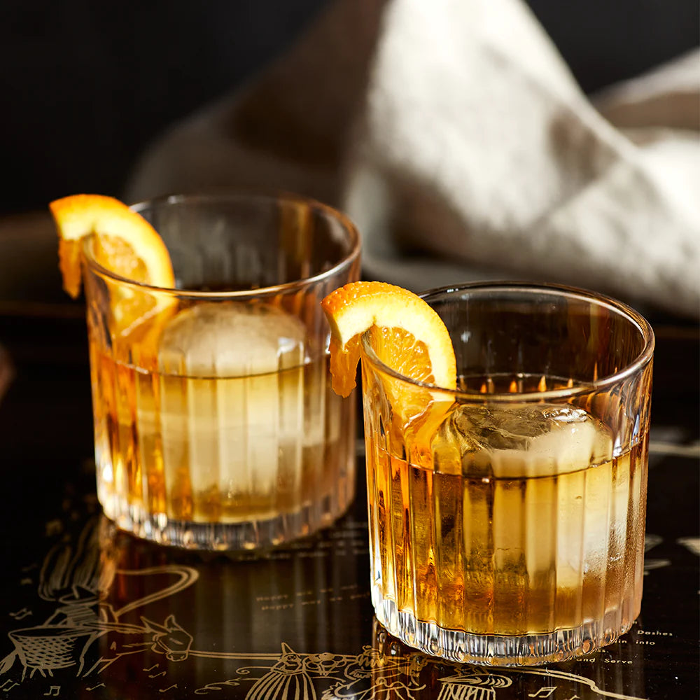 Whiskey Tumbler Glasses & Ice Stones Set
