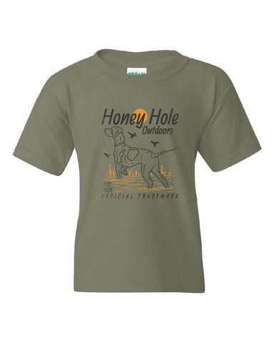 Honey Hole Hunting Dog Youth T-Shirt