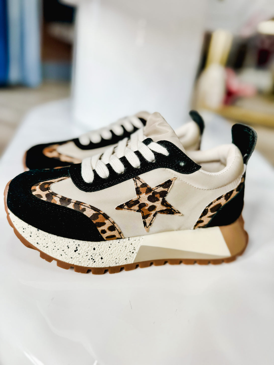 Woman’s Leopard Retro Sneakers