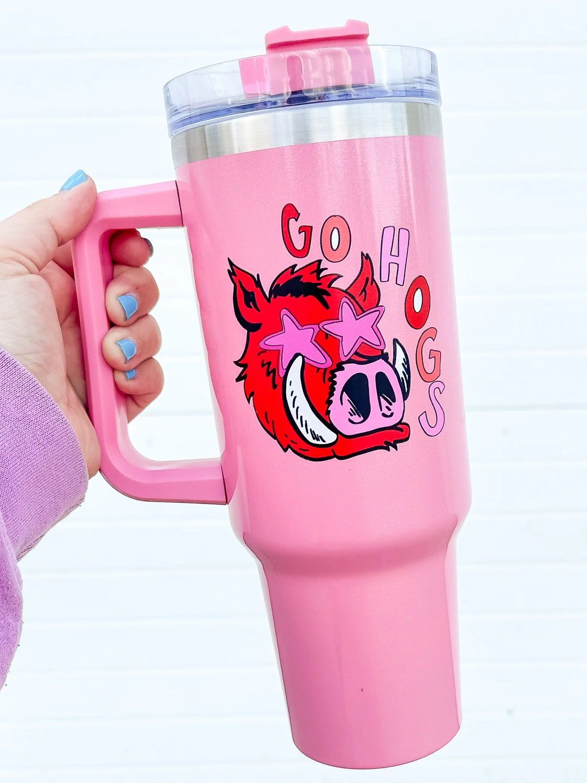 Team Stella 40oz Tumbler Preppy Pig Design