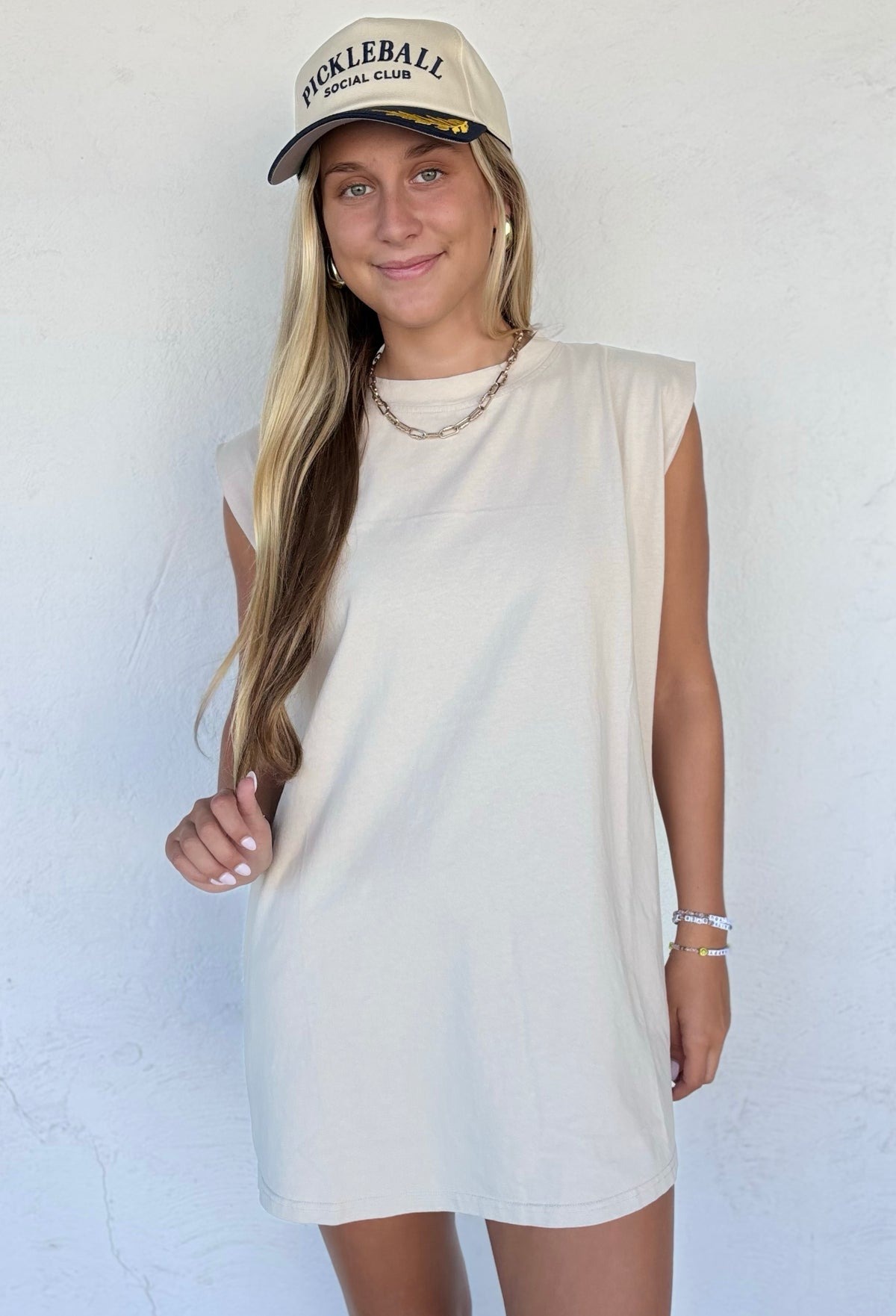 RESTOCK Almond Milk T-Shirt Mini Dress