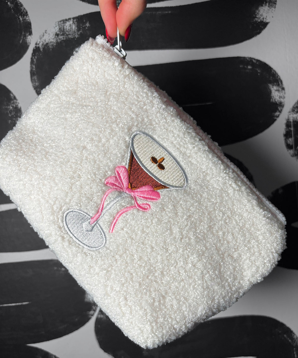 Fluffy Cosmetic Bag - Martini