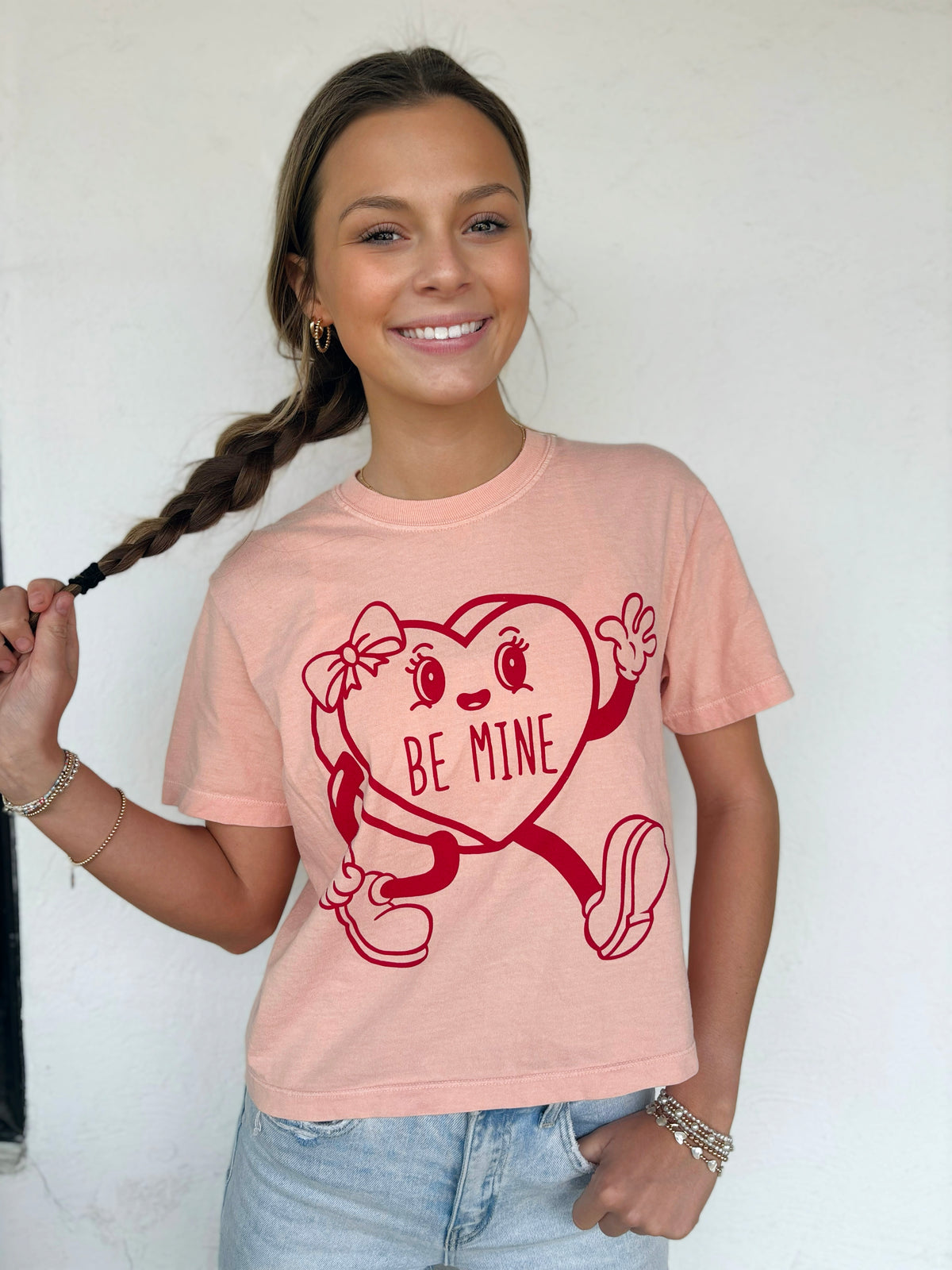 'ME MINE' Conversation Heart - Cropped CC Tee