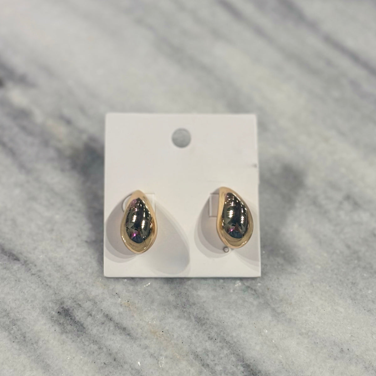 Tear Drop Earrings - Gold