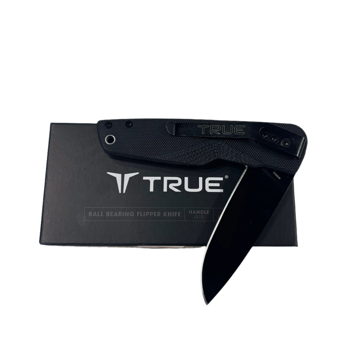 TRUE Black Stainless Steel Ball Bearing Pivot Folding Knife