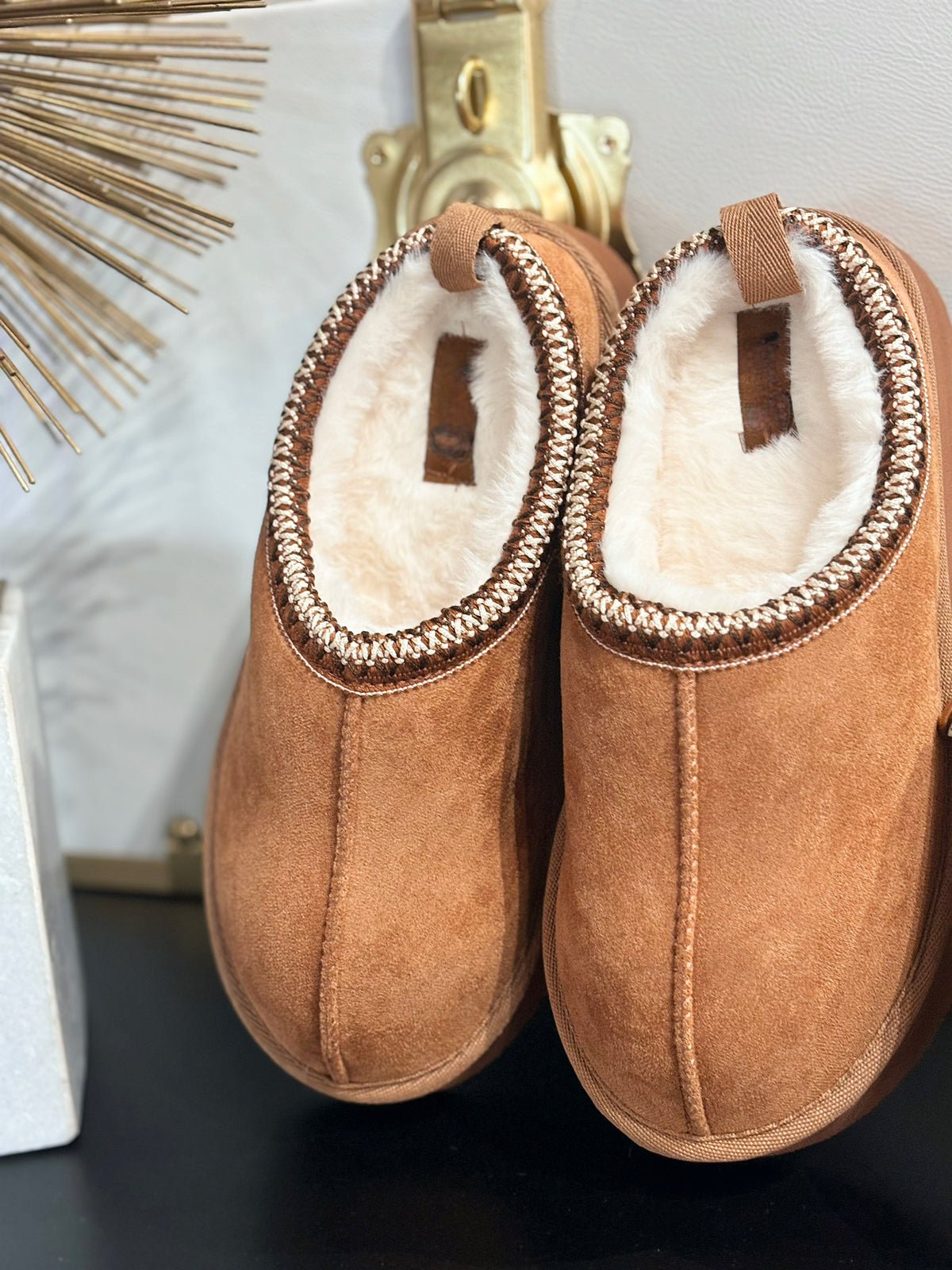 Taz Mini Platform Slippers - Tan