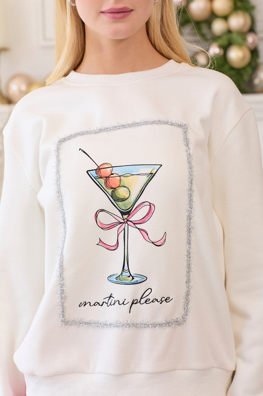 'Martini Please' Graphic Sweatshirt