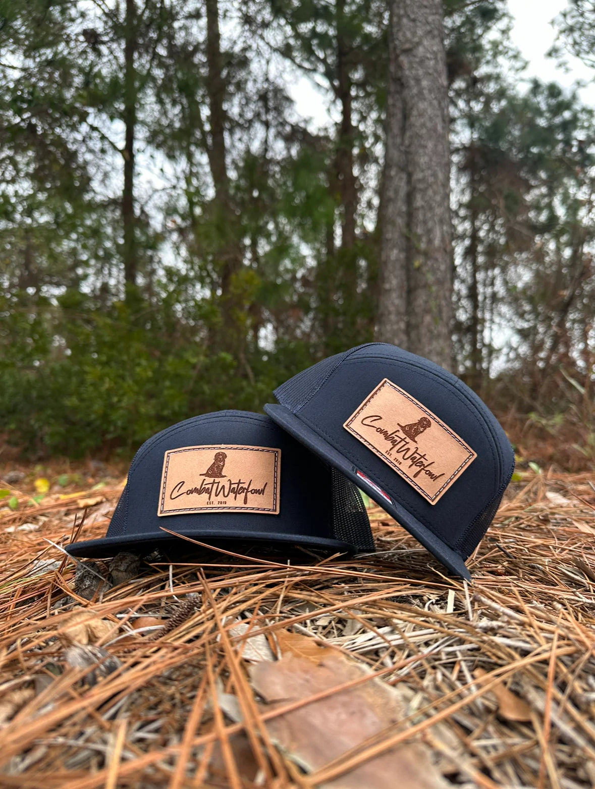 Combat Waterfowl 7 Panel Navy Lab Patch Hat