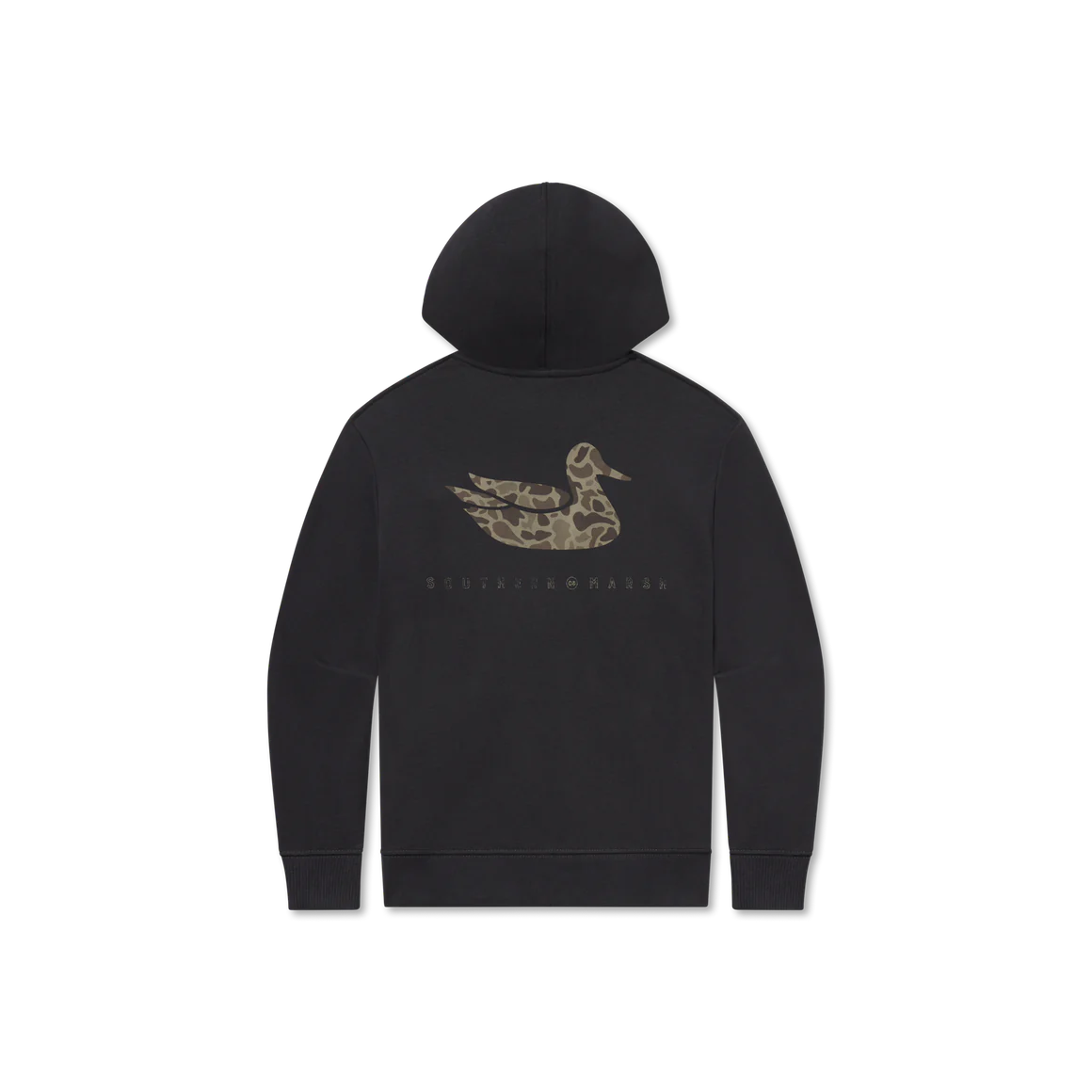 Southern Marsh YOUTH Charcoal Hoodie With Camo Duck