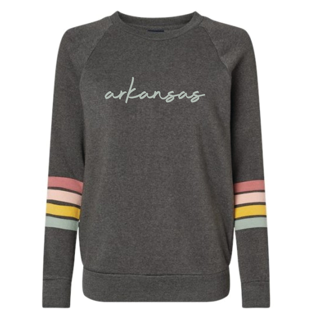 Arkansas Script Stripe Sweater