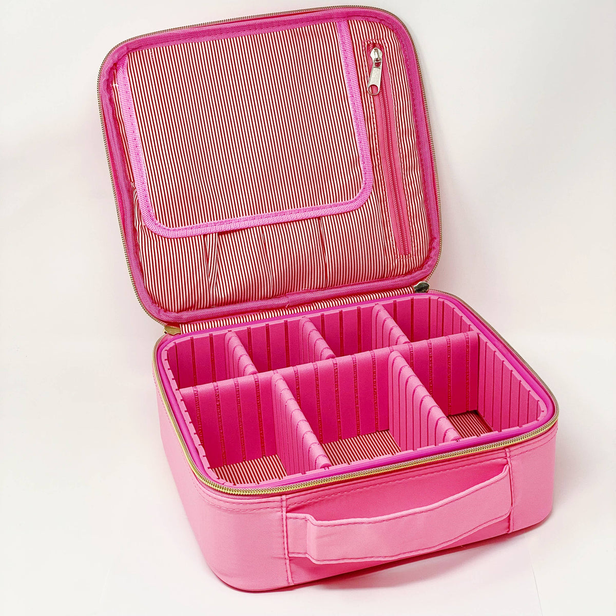 (Solid Pink) Glam Girl Cosmetic Case