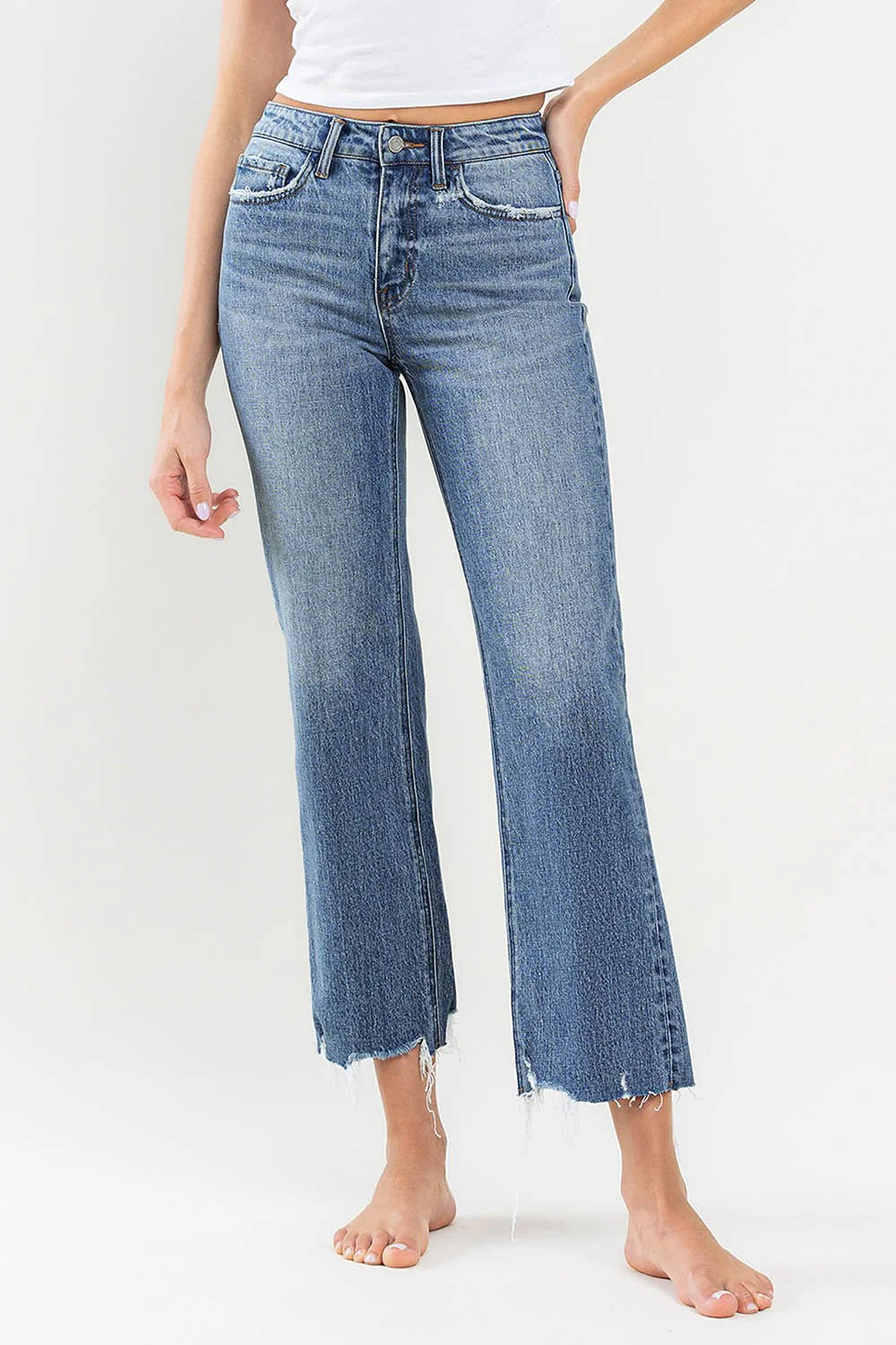 Hannah High Rise Crop Leg Jeans