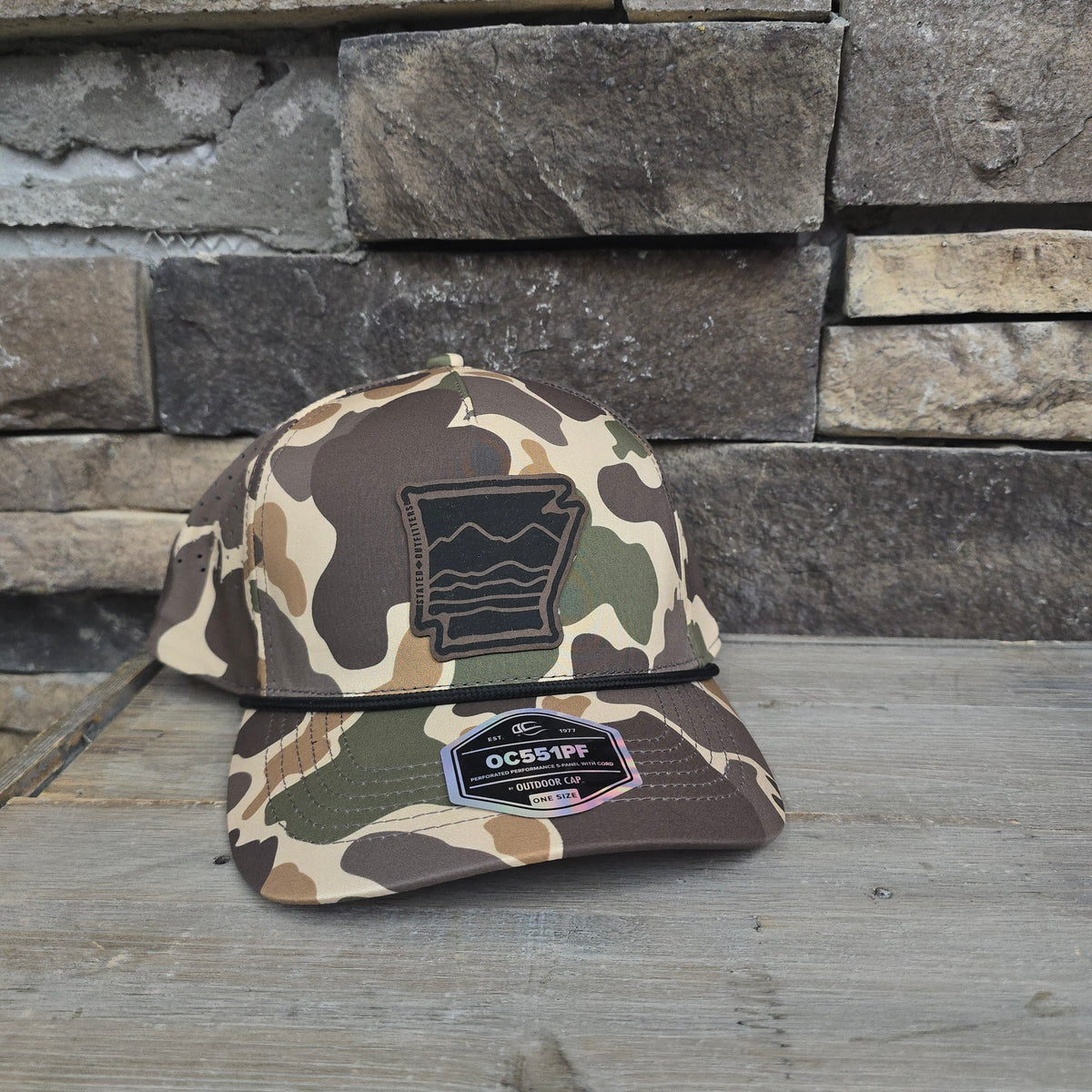 Arkansas Preformance Leather Patch Hat