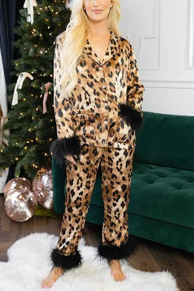 Animal Print Pajama Set