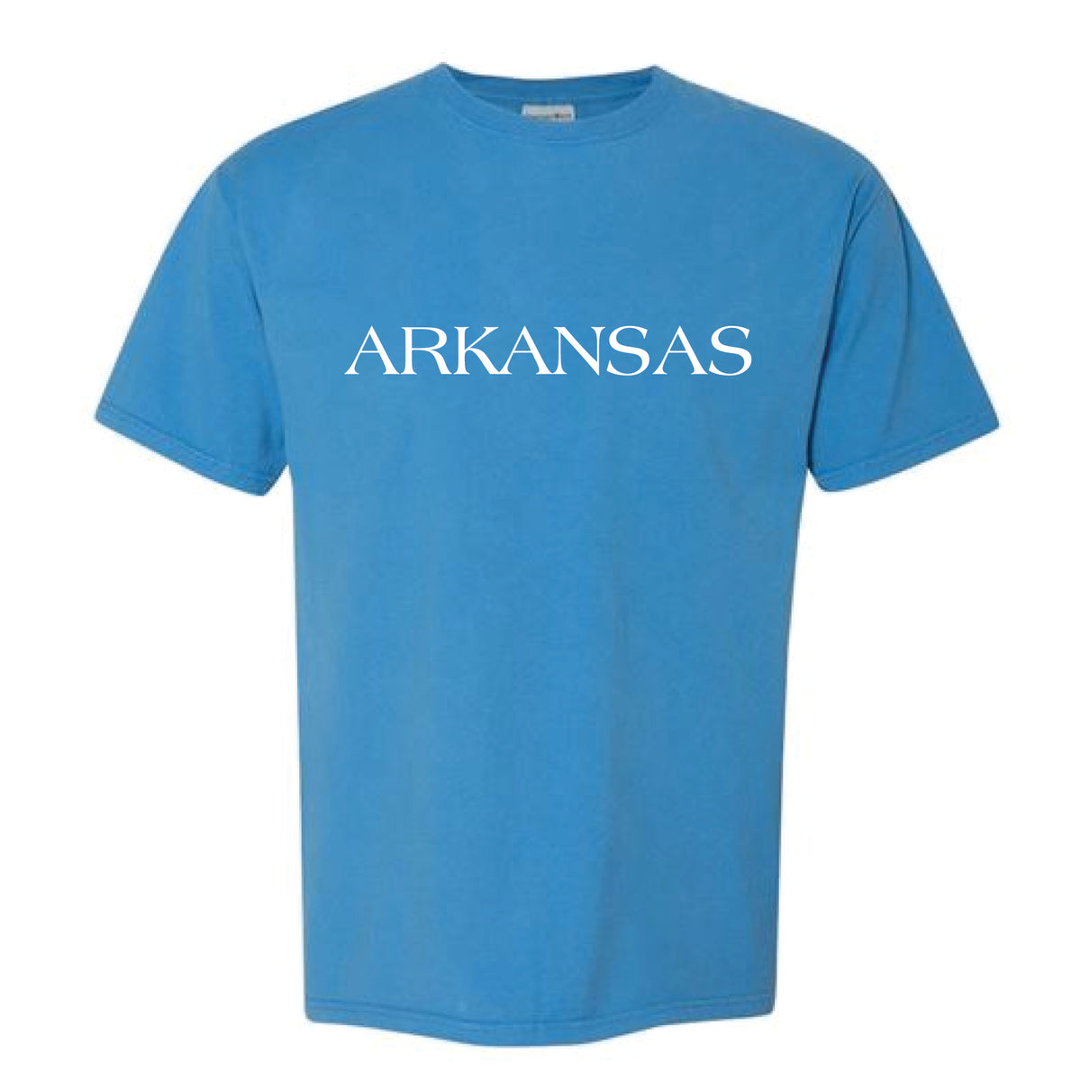 Arkansas By The Sea T-Shirt - Summer Sky/White