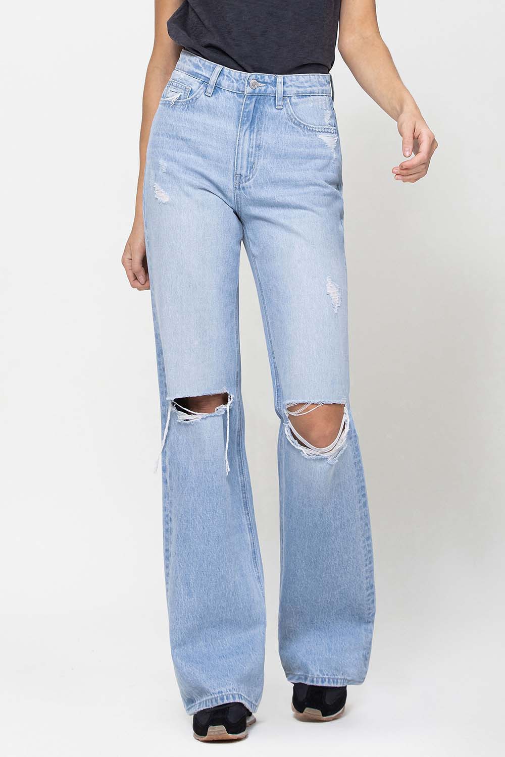 90S Vintage Super High Rise Flare Jeans