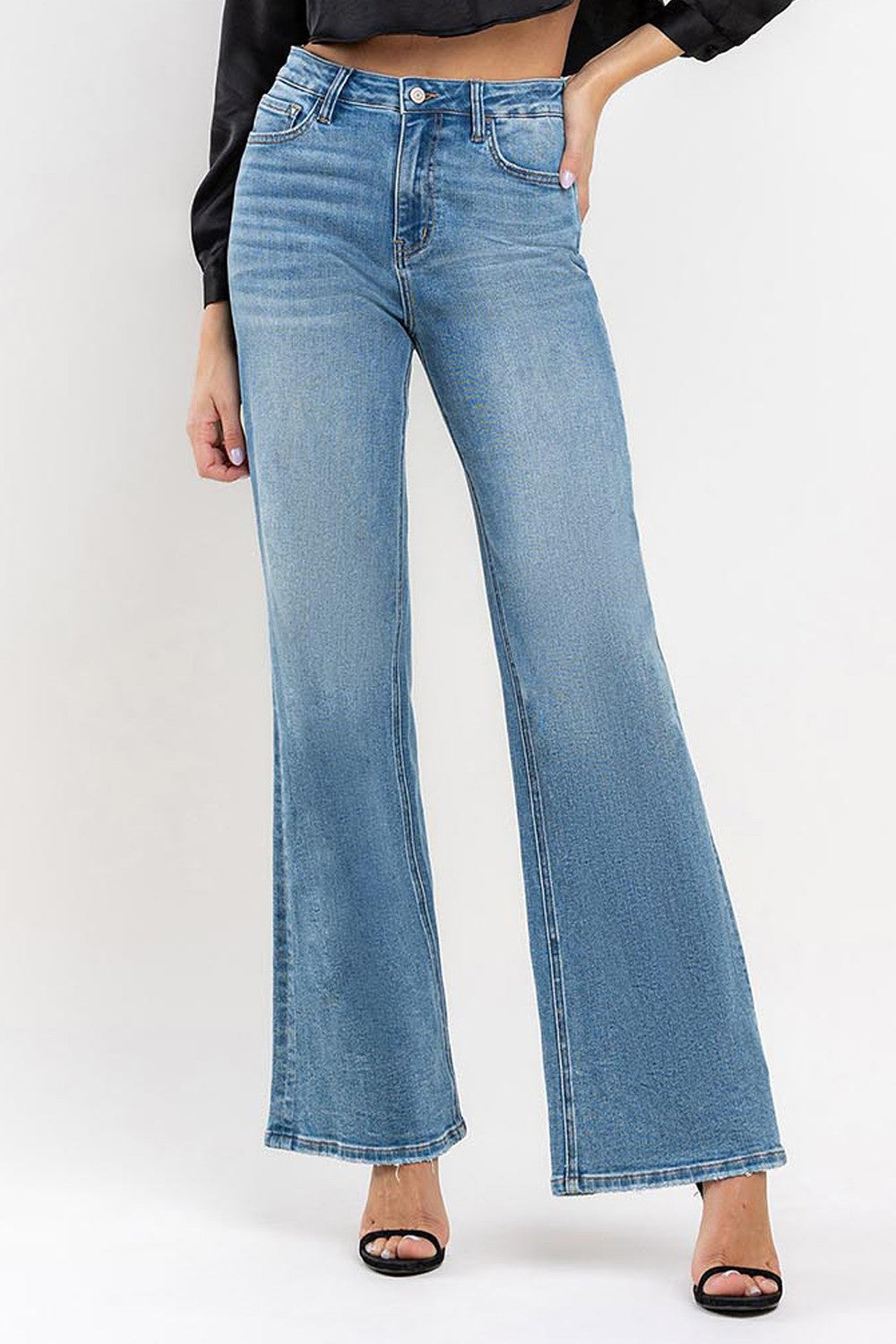 High Rise Wide Leg-A-Line Jeans