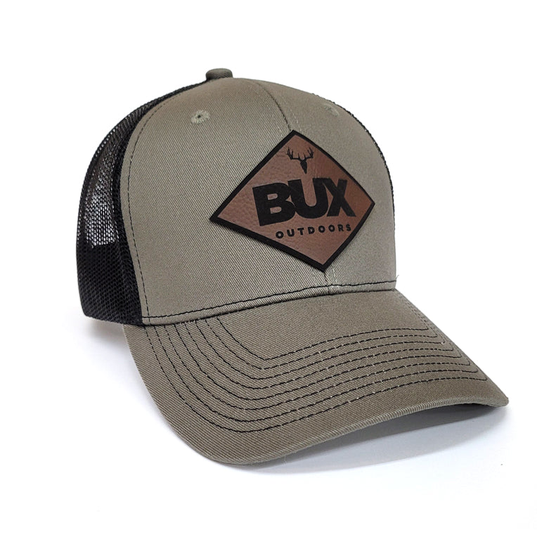 BUX Diamond Deer Leather Patch Hat