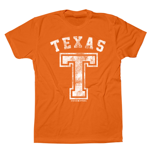 Texas Block "T" Distressed T-Shirt