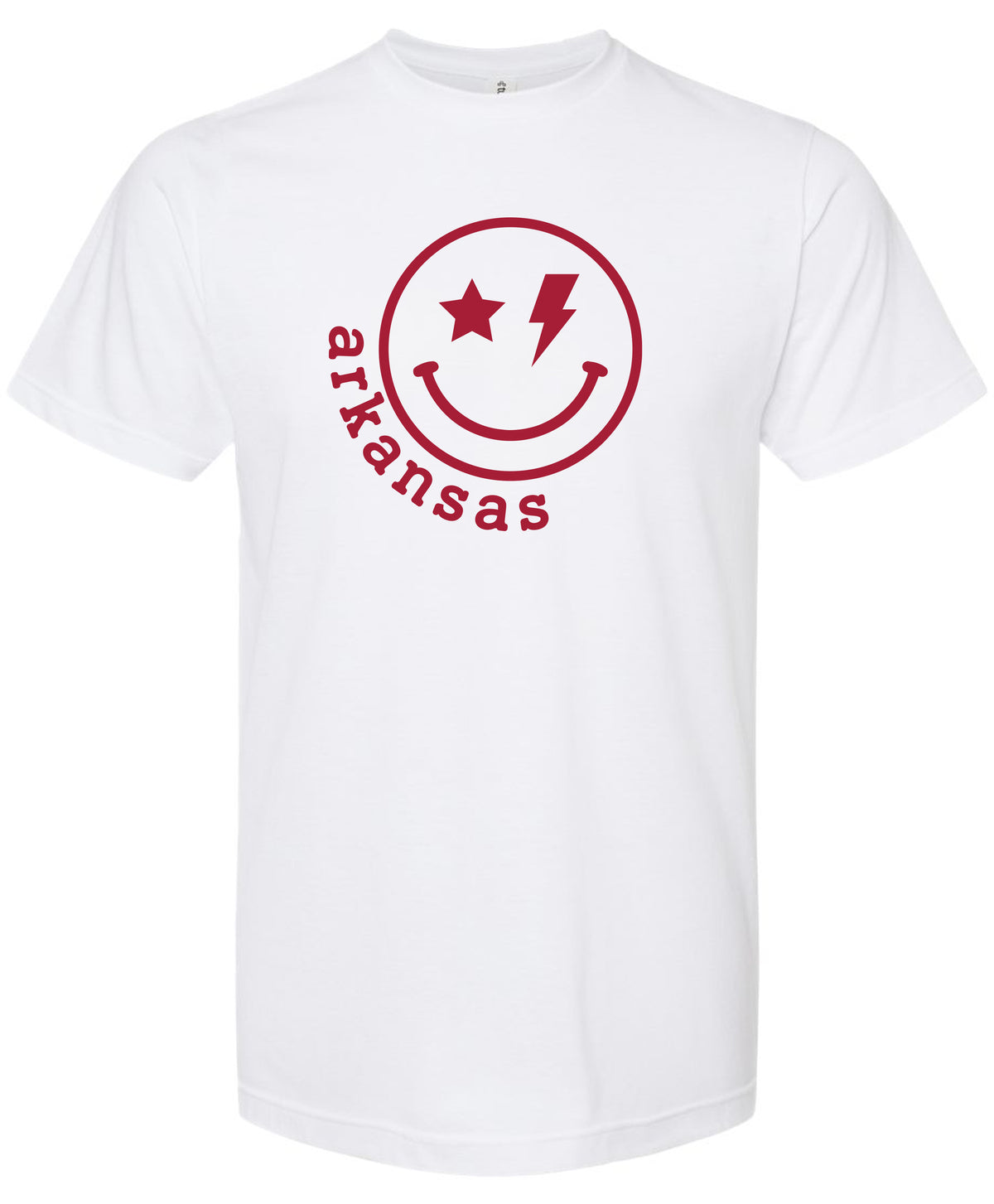 Arkansas Star/Bolt Smiley T-Shirt