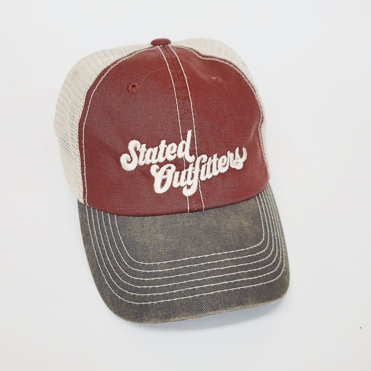 Stated Outfitters Embroidered Crimson Hat