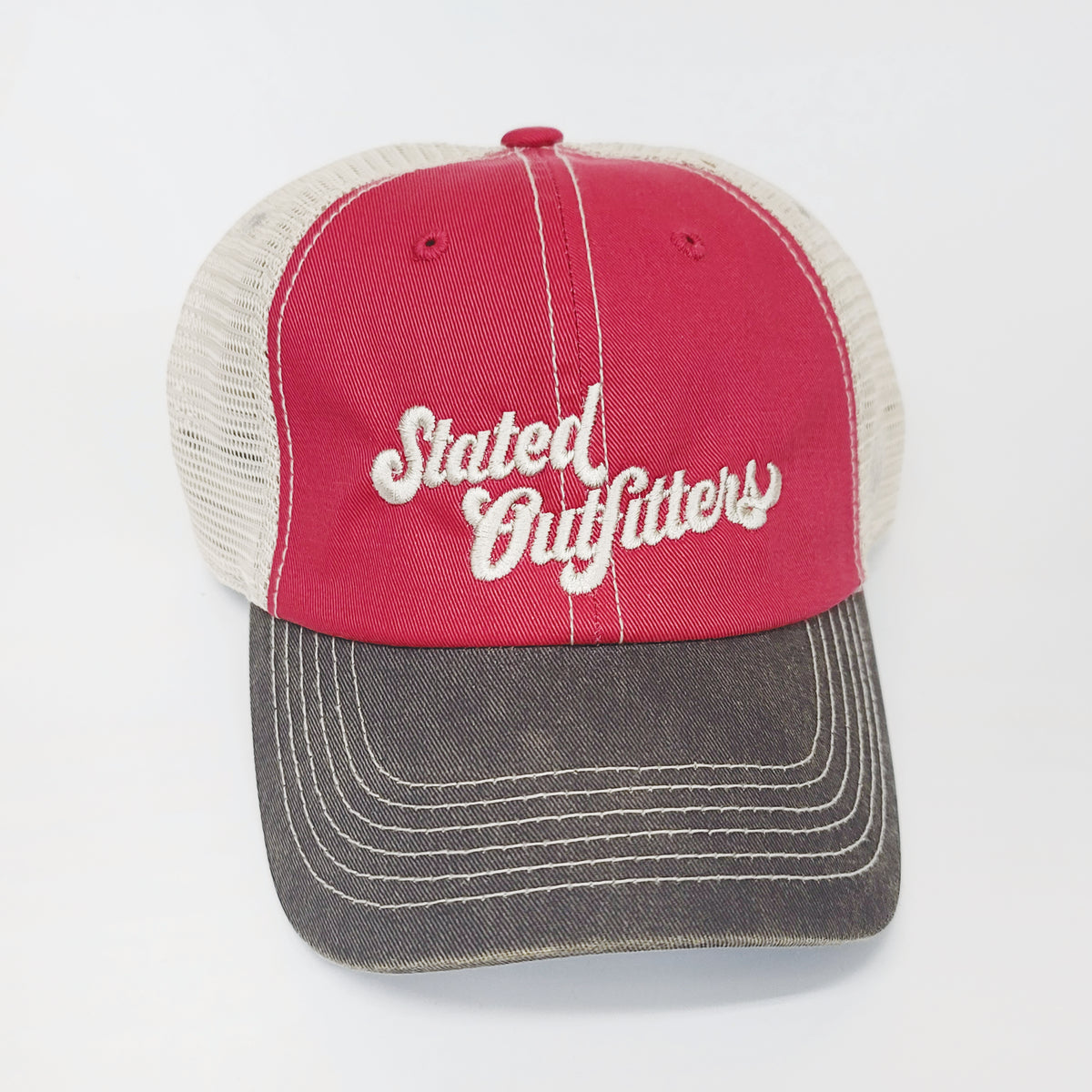 Stated Outfitters Embroidered Red Hat