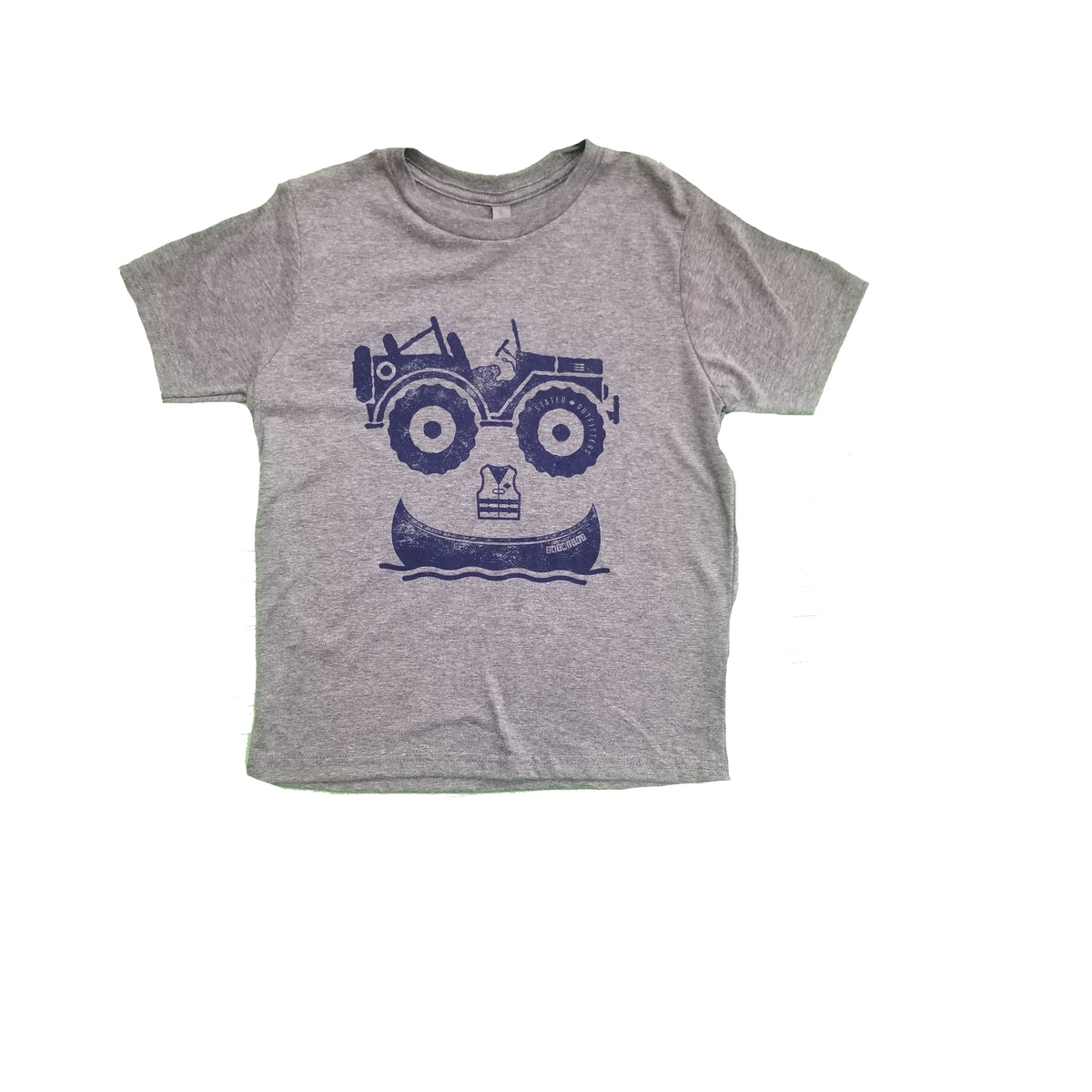 Stated Outfitters Youth Grey/ Navy Jeep Smile Tee