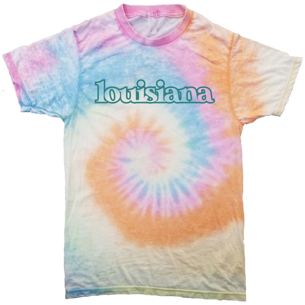 Louisiana Pastel Tie-Dye T-Shirt